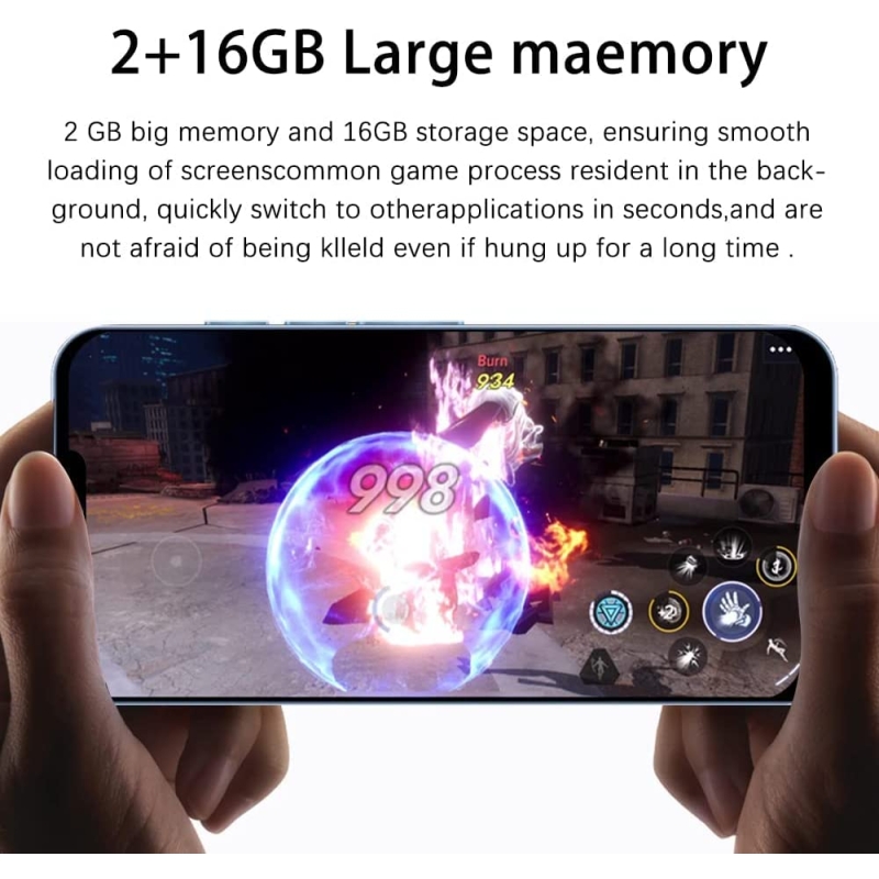 6.7Inch Unlocked Cell Phone Android Phones 2GB RAM+16GB ROM Full Screen Straight Talk Phone Dual Sim Boost Mobile Phones Smart Phones Unlocked New for Android10.0 (Blue) - Image 7